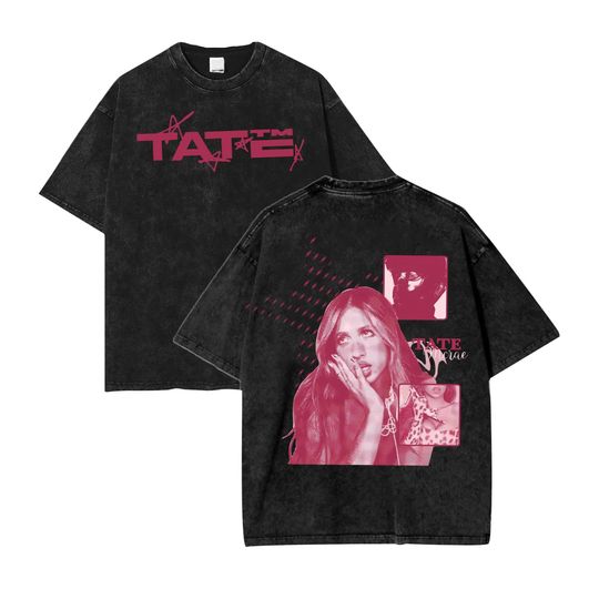 Discover Vintage Tate McRae So Close To What Double Sided Mineral Wash T-Shirt Unisex
