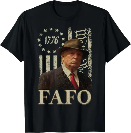 Discover Trump Fafo, Funny Fafo Trump American Flag T-Shirt