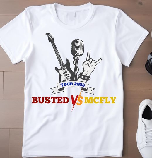 Discover Busted Vs McFly Tour 2025 T-Shirt: Pop-Rock Nostalgia