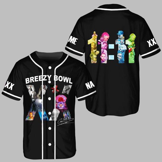 Discover Personalized Chris Brown Baseball Jersey, Chris Brown Breezy Bowl XX Jersey, Breezy Bowl XX Shirt, Breezy Bowl 2025 Tee, Chris Brown Shirt
