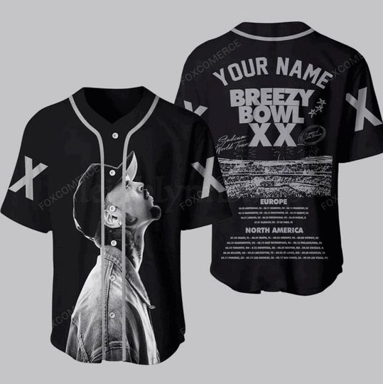 Discover Chris Brown Breezy Bowl Baseball Jersey: All-Over Print Football Jersey