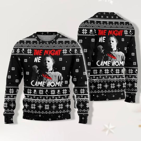 Christmas Michael Myers Ugly Sweater, Horror Ugly Christmas Shirt, Christmas Movie Xmas Sweater, Christmas Sweater Men, Woman Sweater