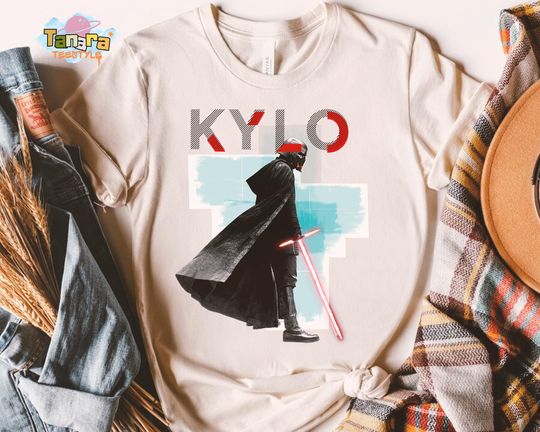 Retro 90s Star Wars Kylo Block Stance Poster Tee, Galaxy's Edge, Perfect for Star Wars Fans, Movie Gift