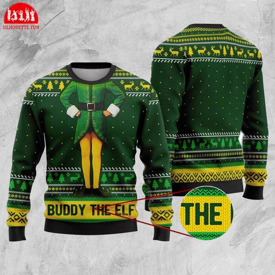 Discover Buddy ELF Christmas Ugly Sweater, William Buddy Hobbs Ugly Sweater