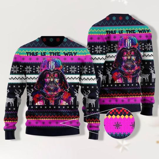 Star Wars Darth Vader Ugly Christmas Sweater, Disneyland Christmas Sweater, Family Ugly Xmas Sweater, Christmas Gift For Men Women Kid