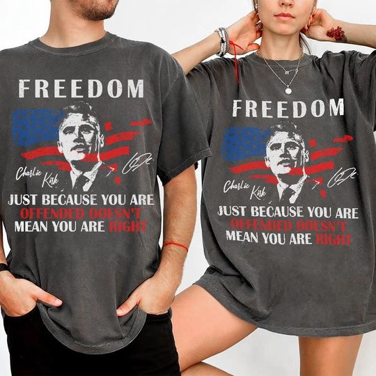 Discover Justice for Charlie Kirk T-Shirt, Freedom Quote Tee, Conservative Speech Shirt