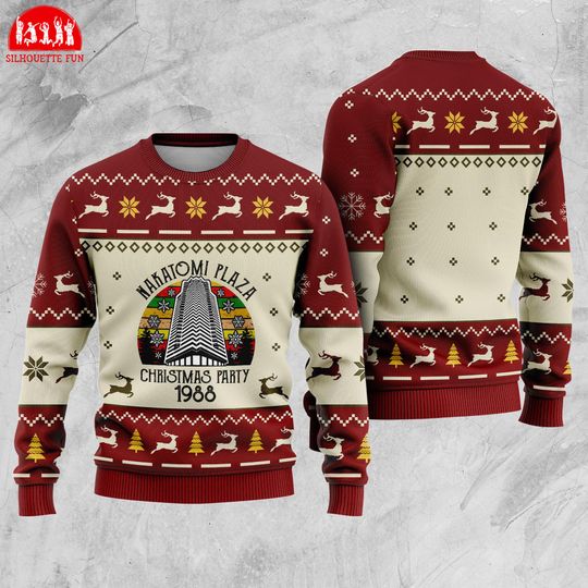 Nakatomi Plaza Christmas Party 1988 Sweater, Nakatomi Plaza Ugly Christmas Sweater