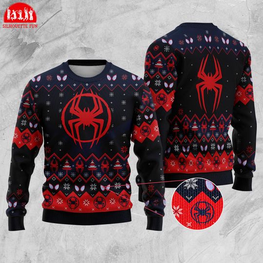 Miles Morales Spiderman Ugly Christmas Sweater, Across the Spider Verse Sweatshirt