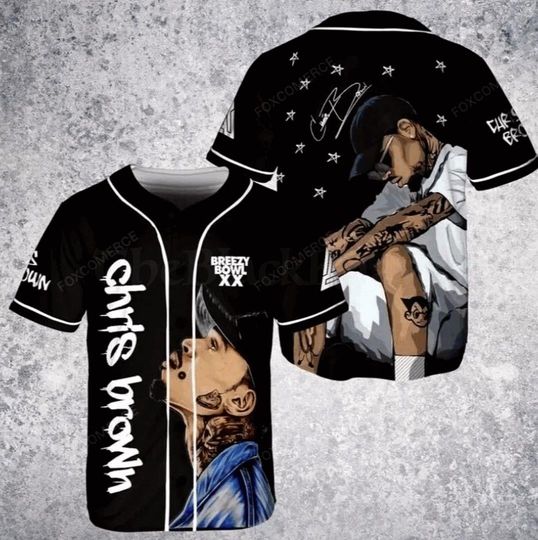 Discover Breezy Bowl XX Tour 2025 Baseball Jersey, Chris Brown Jersey For Fans