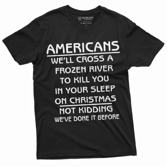 Discover Americans T-Shirt USA Flag Patriotic Military Veteran Christmas Tee