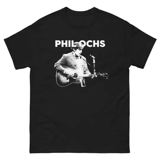 Discover Phil Ochs Black Graphic Tee Shirt T Unisex classic tee