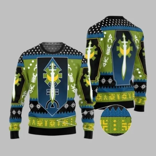 Discover 2025 Christmas Warhammer Craftworlds Aeldari Of Alaitoc Iconic Ugly Sweater