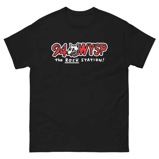 Discover 94 WYSP The Rock Station Black Unisex T-Shirt