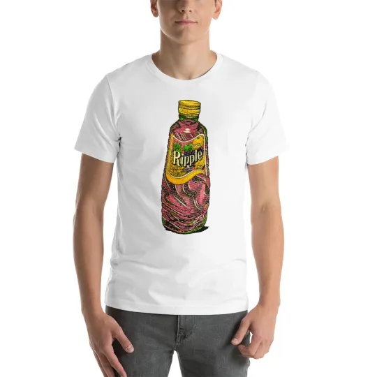 Discover Ripple Vintage Pink Wine Graphic T-Shirt Unisex