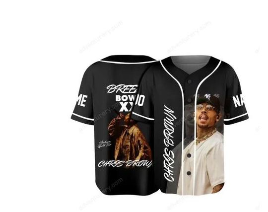 Discover Chris Brown Breezy Bowl Baseball Jersey, Personalized Chris Brown Tour Jersey
