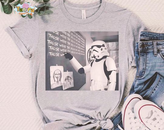 Discover Stormtrooper Those Were The Droids T-Shirt, Crop Top, Funny Star Wars Vintage Design, Disney Hollywood Studios Galaxy's Edge Family Trip