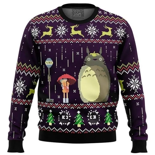 BG Christmas Totoro Cartoon Manga Sweatshirt Anime Graphic Top For Men's Women's