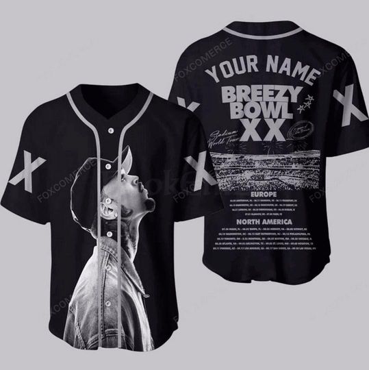 Discover Chris Brown Breezy Bowl Baseball Jersey: All-Over Print Football Jersey