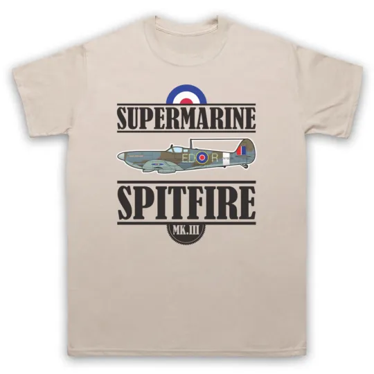 Discover Spitfire Supermarine MK III British Fighter Plane T-Shirt Men & Women