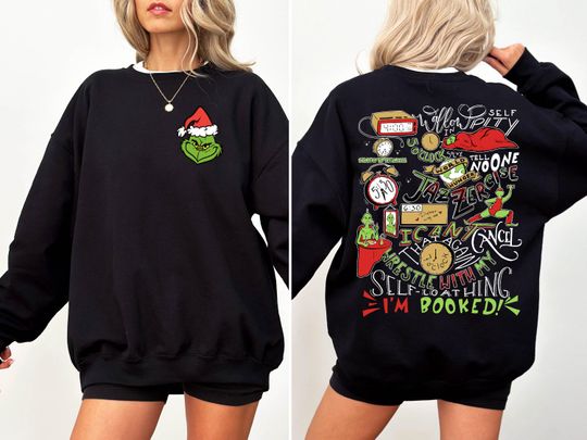 My Day I'm Booked funny character Sweatshirt, funny character Jazzercise Sweatshirt, Merry Grin Sweater, funny character Family Shirt, funny character Shirt, Two Sided Tee