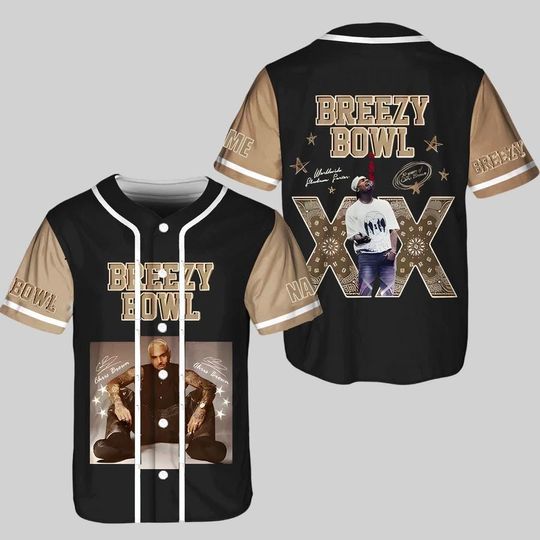 Discover Personalized Chris Brown Breezy Bowl XX Jersey, Chris Brown Baseball Jersey, Breezy Bowl XX Shirt, Chris Brown Shirt, Breezy Bowl 2025 Tee