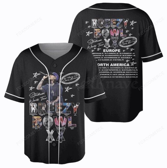 Discover Vintage Chris Brown Breezy Bowl XX 2025 Jersey