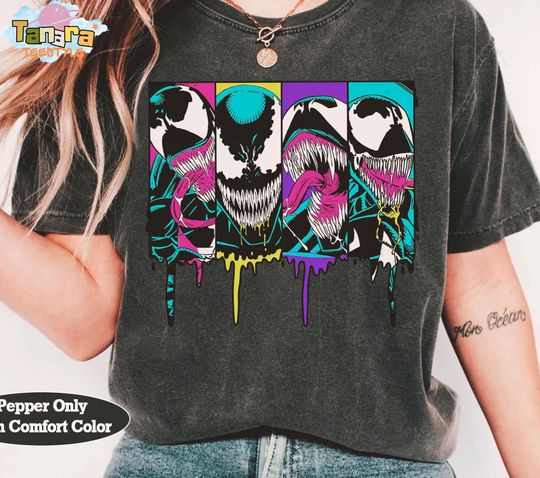 Retro 90s Marvel Venom Comic Panel T-Shirt, MCU Fans Gift, Marvel Studios Tee