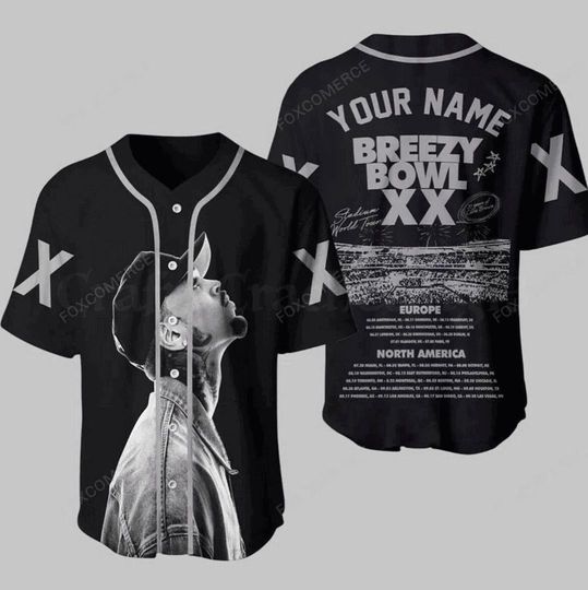 Discover Chris Brown Breezy Bowl Baseball Jersey All Over Print Football Shirt
