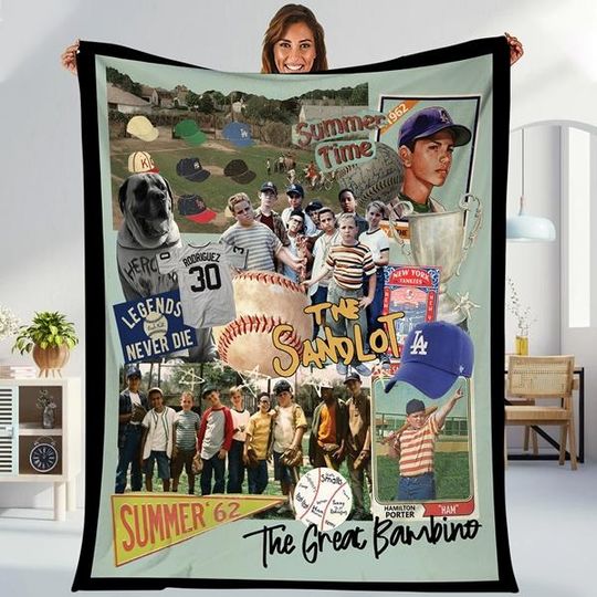Discover Retro Sandlot Legends Never Die Blanket, Baseball Fleece Blanket, Baseball Squad Crew Gift