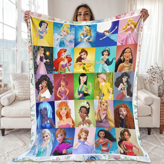 Rapunzel Cinde Jasmine Snow White Princess Blanket Princess Fleece Blanket