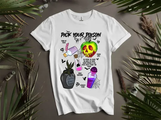 Pick Your Poison Halloween T-shirt T shirt Men Women Unisex Tshirt