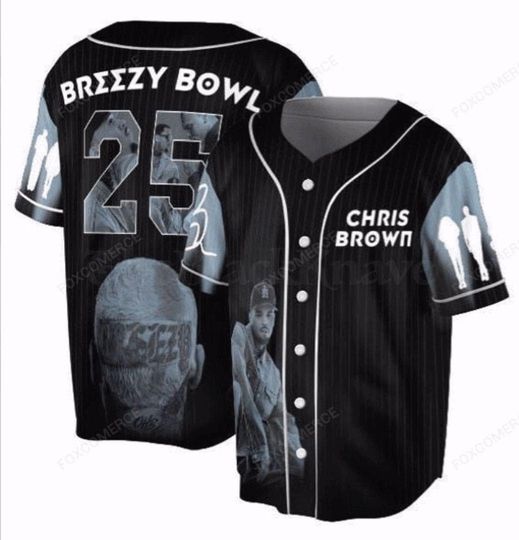 Discover Music Tour 2025 Chris Brown Breezy Bowl XX Baseball Jersey