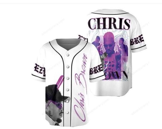 Discover Chris Brown Tour Breezy Bowl XX V2 Vintage Baseball Jersey