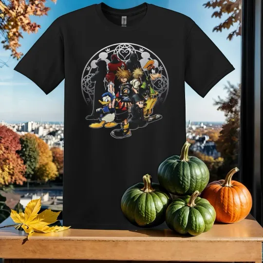 Discover disney kingdom hearts dark squad T-shirt T shirt Men Women Unisex Tshirt SY375