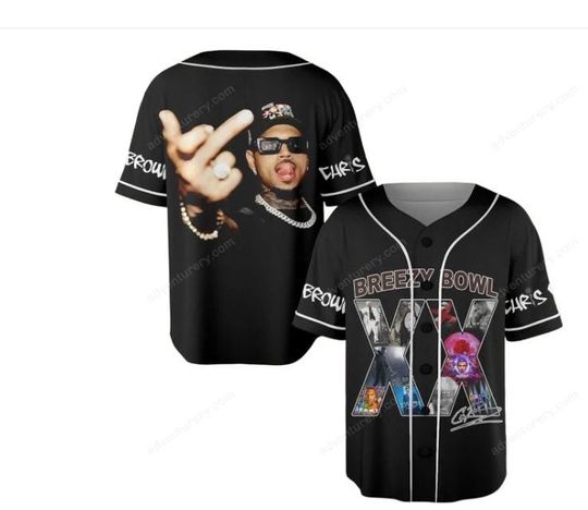 Discover Chris Brown Breezy Bowl Baseball Jersey, Breezy Bowl XX 2025 Shirt, Breezy Bowl