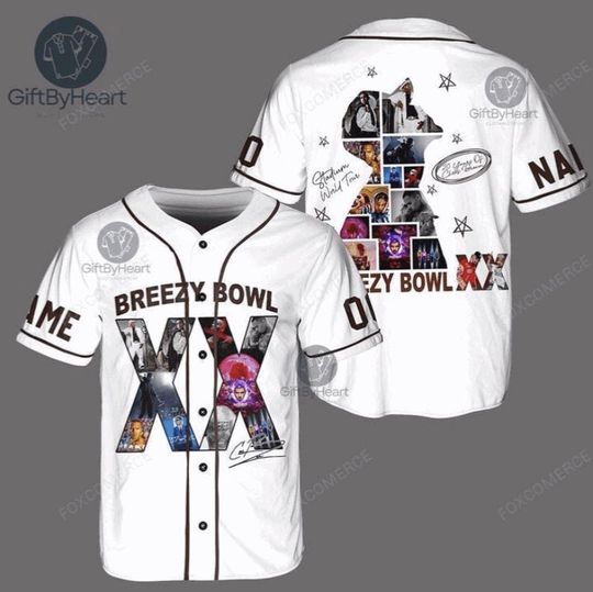 Discover Chris Brown Breezy Bowl XX 2025 Tour Jersey