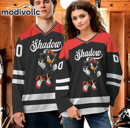 Custom Sonic Hockey Jersey: Personalized Name & Number, Birthday Gift