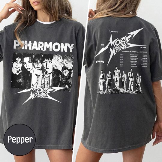 Discover P1Harmony Retro Two-Side Shirt, 2025 Tour Tee, Most Wanted Tour T-Shirt