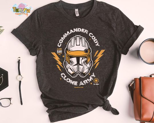 Discover Star Wars Commander Cody Clone Army Head Shot T-Shirt, Perfect for Birthday Gift, Galaxy's Edge