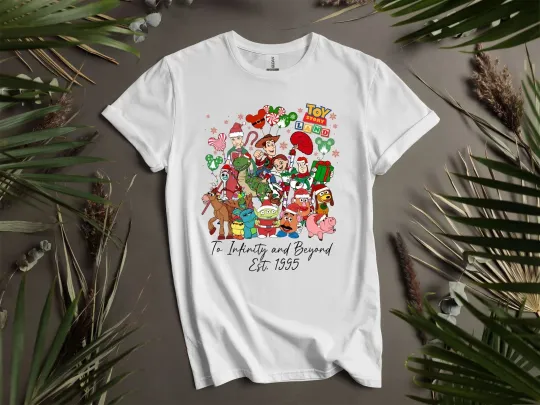 Discover Toy Story Christmas Characters T-shirt T shirt Men Women Unisex Tshirt I118