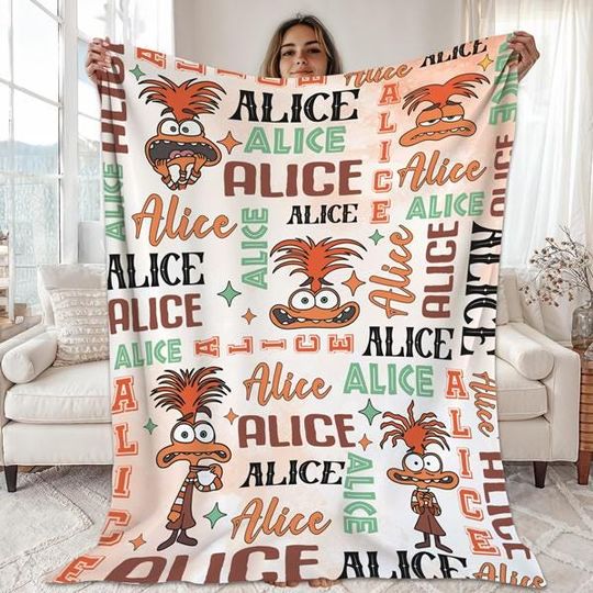 Discover Personalized Inside Out Anxiety Blanket, Anxiety Inside Out Blanket, Pixar Inside Out Movie, Its Okay to Feel All the Feels Blanket