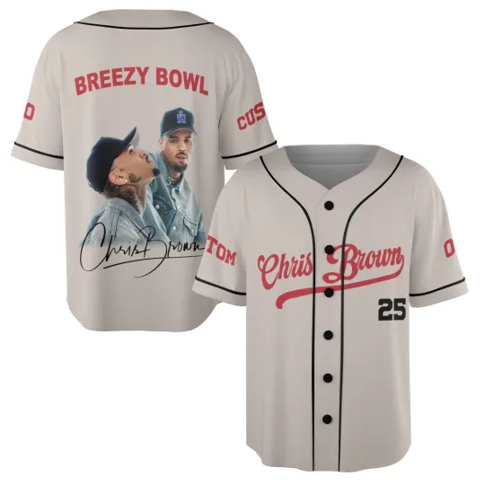 Discover Personalized Chris Brown Breezy Bowl XX Baseball Jersey