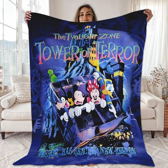 Discover Tower Of Terror Halloween Blanket, Mickey & Friends Haunted Hotel Blanket