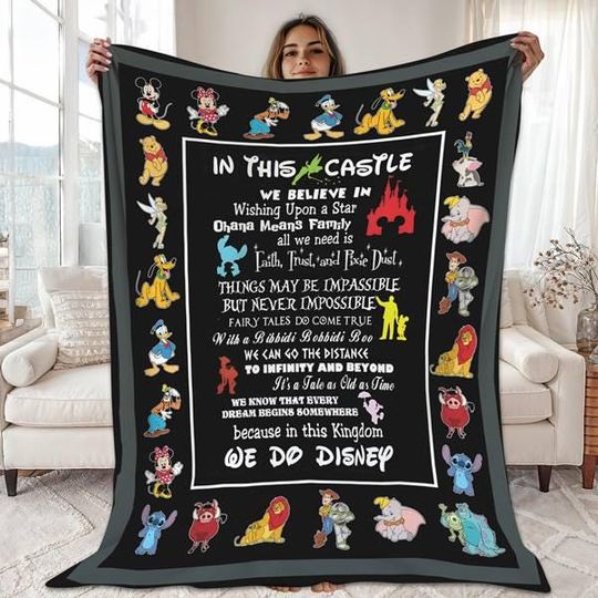 Discover In This Castle We Believe Blanket, Disneyland Magic Castle Blanket