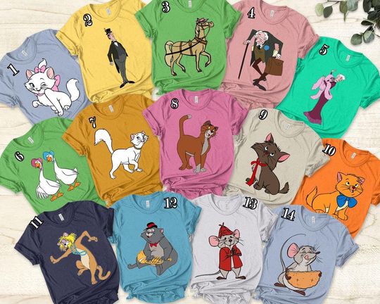 Discover Disney The Aristocats Characters Group ShirtAristocats Cats ShirtsFunny All Royal Cat Movie ShirtDisney The Aristocats Group Shirt