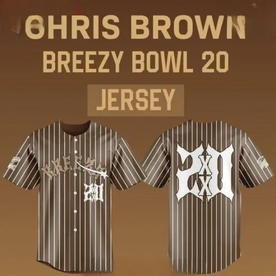 Discover Chris Brown x Breezy Bowl 20 Special Baseball Jersey