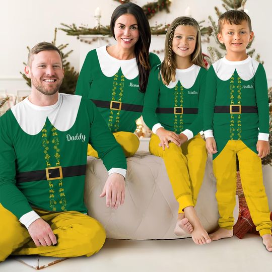 Family Elf Pajama Sets, Funny Elf pjm, Matching Family Pjs, Family Christmas Pajama Sets, Family Christmas Shirt, Christmas Gifts For Family