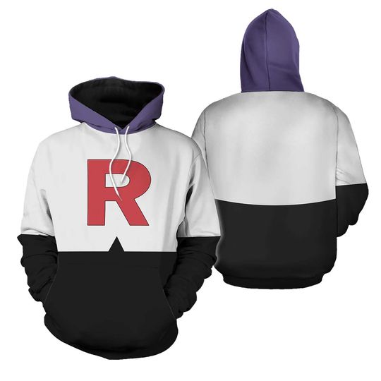 Jessie Team Rocket Costume Hoodie, Cartoon Villain Cosplay Hoodie For Fans, Gamer Love Hoodie For Women, Halloween Costume For Fan