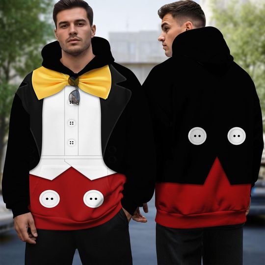 Mickey Mouse Costume T-Shirt, Mickey Mouse Cosplay Costume Tee