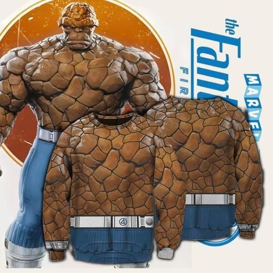 Discover Ben Grimm The Fantastic Four First Steps 3D Hoodie, The Thing Fantastic 4 First Steps Sweatshirt, Avengers Costume, Super Hero Cosplay Tee